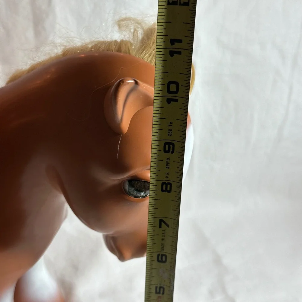 Vintage My Little Pony Horse Toy Kids 11in Brown Rooted Blonde Mane Sleep Eyes